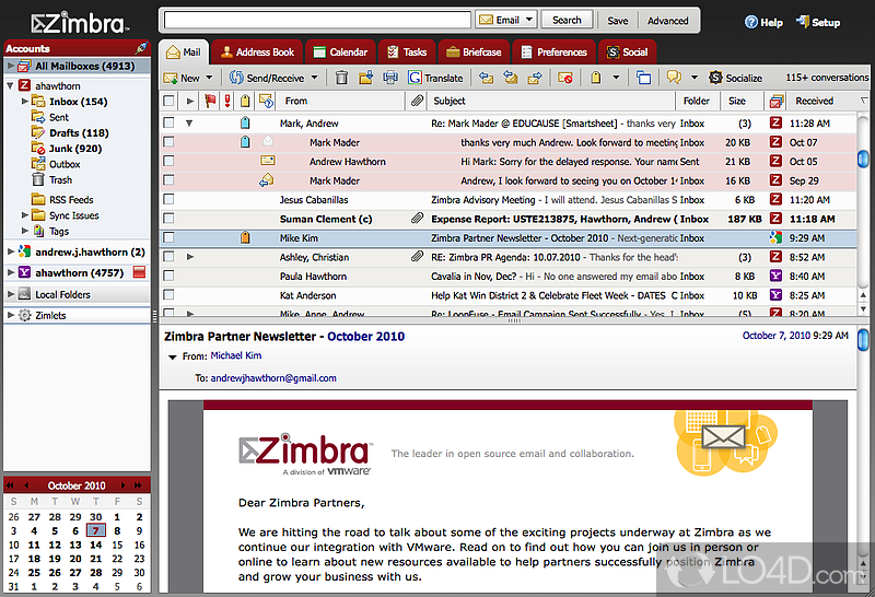 zimbra desktop 7.2