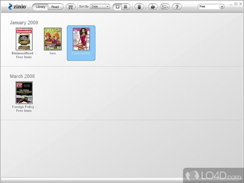 Zinio Reader screenshot