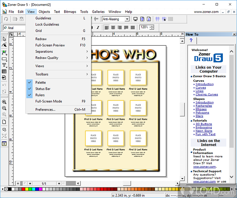 Powerful vector graphics editor - Screenshot of Zoner Draw Free