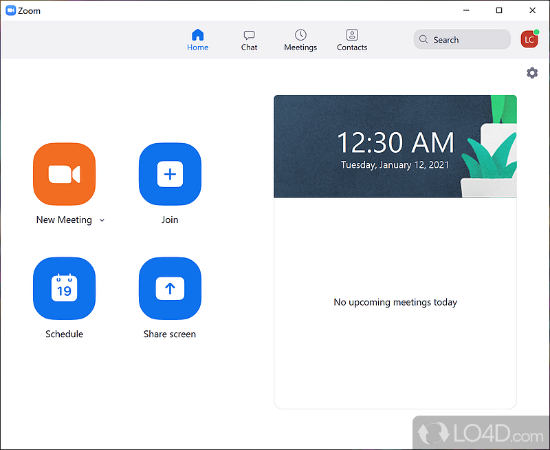 Official desktop client for Zoom, the popular video conferencing - Screenshot of Zoom Client for Meetings