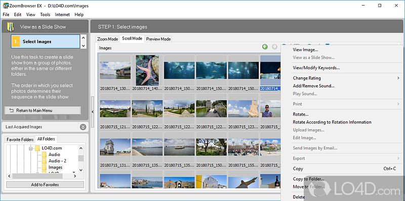 Manage images created with Canon point-and-shoot cameras - Screenshot of ZoomBrowser EX