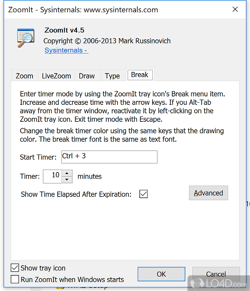 Hardly takes up any space - Screenshot of ZoomIt