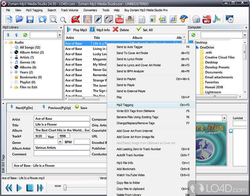 Handy configuration section - Screenshot of Zortam Mp3 Media Studio