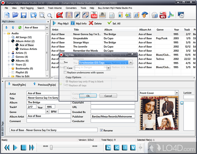 Volume normalizer, editor for audio tags - Screenshot of Zortam Mp3 Media Studio