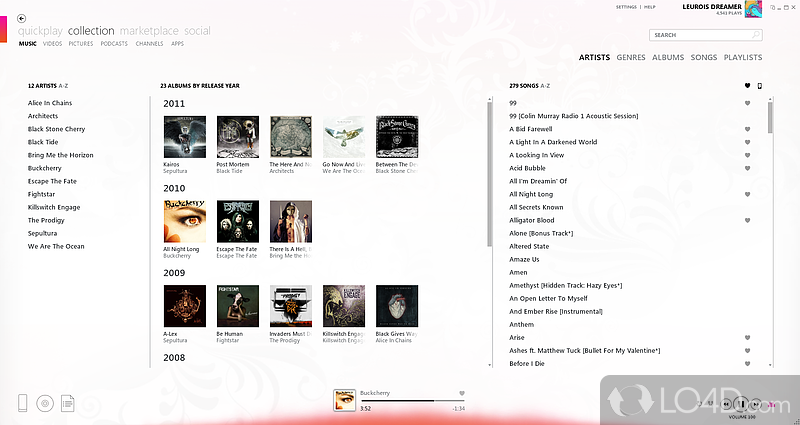 Enrich media collection and carefully organize libraries to easily enjoy songs, videos and pictures - Screenshot of Zune