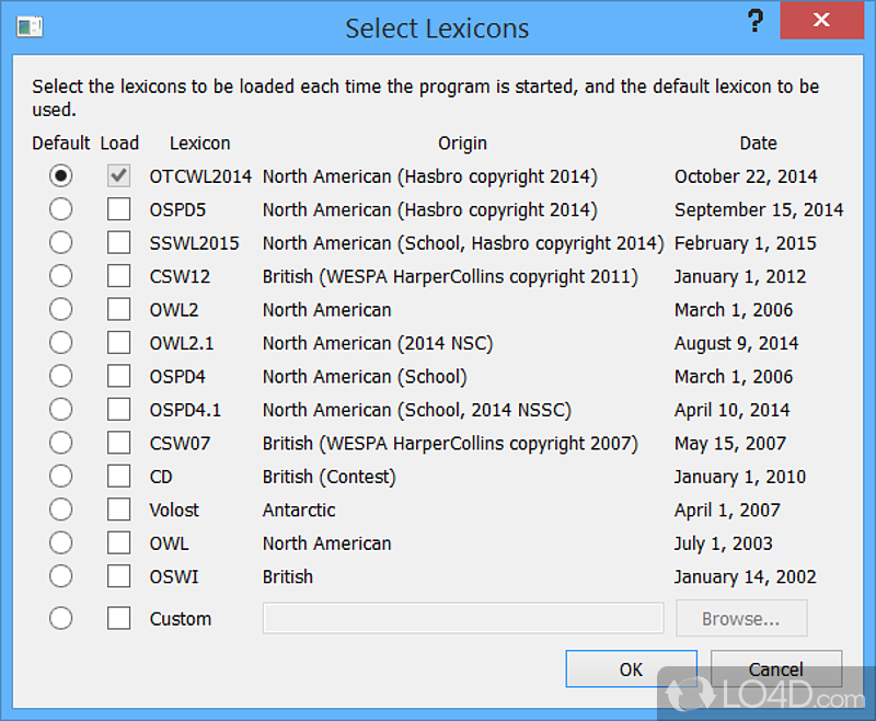 Supports multiple lexicons and helps users define words, create quizzes, generate anagrams or increase their Scrabble scores - Screenshot of Zyzzyva