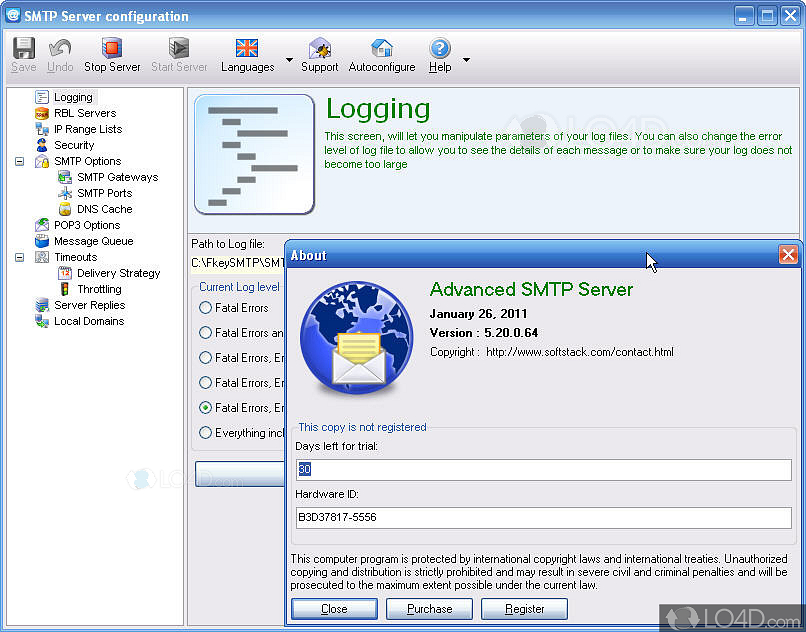 smtp download for windows 10