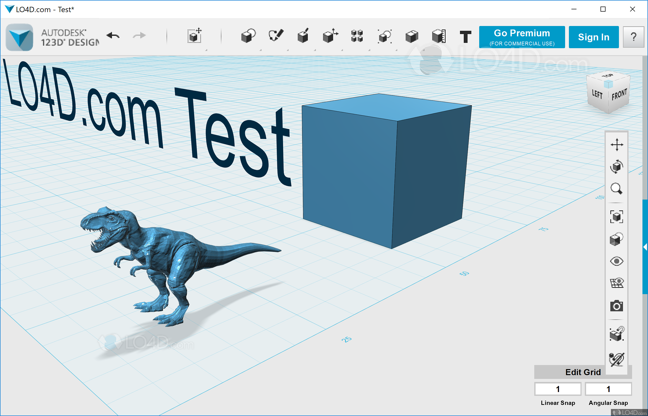 pan in autodesk 123d design