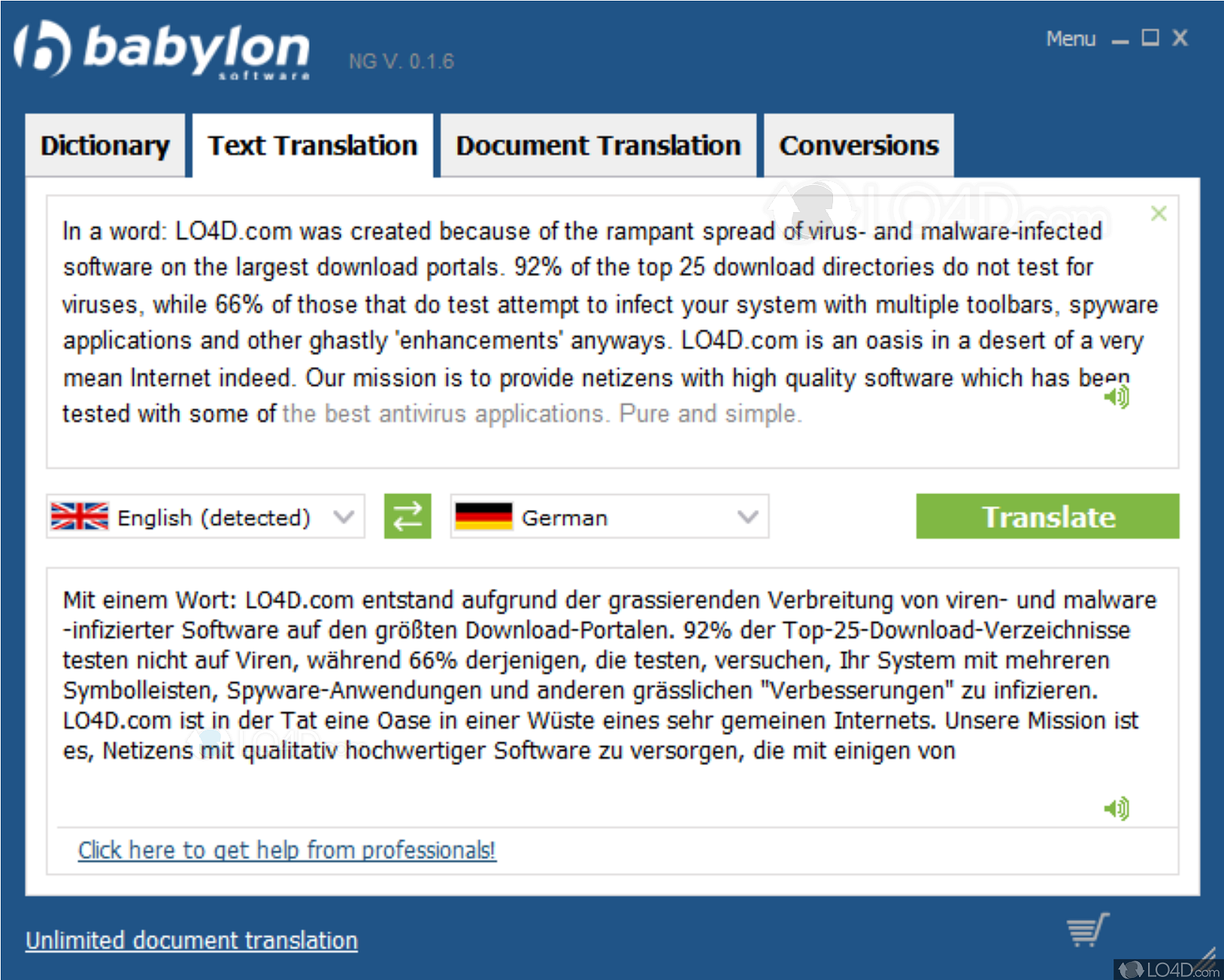 is babylon dictionary free