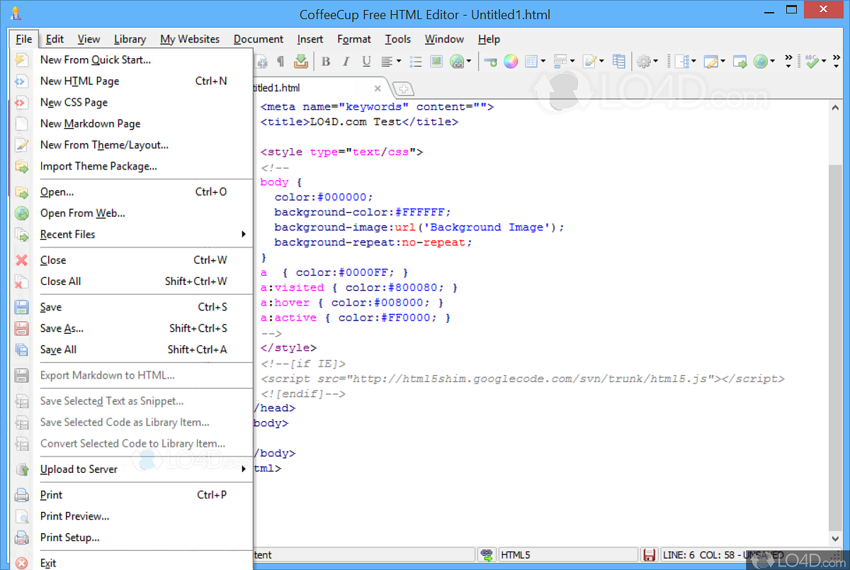 coffeecup html editor free download full version