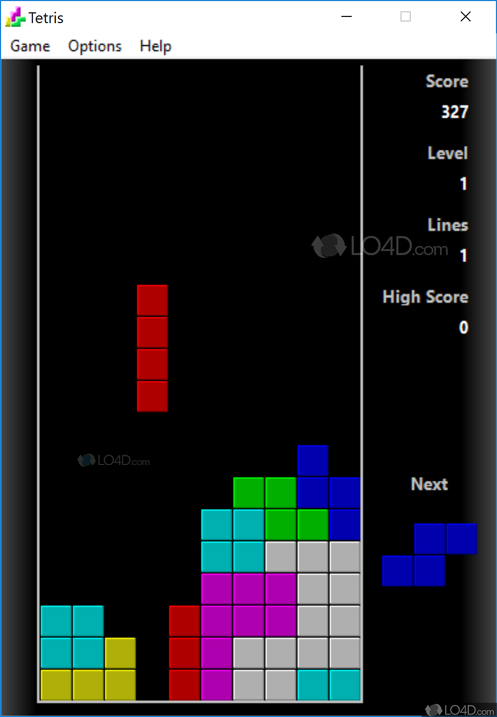 old tetris screen