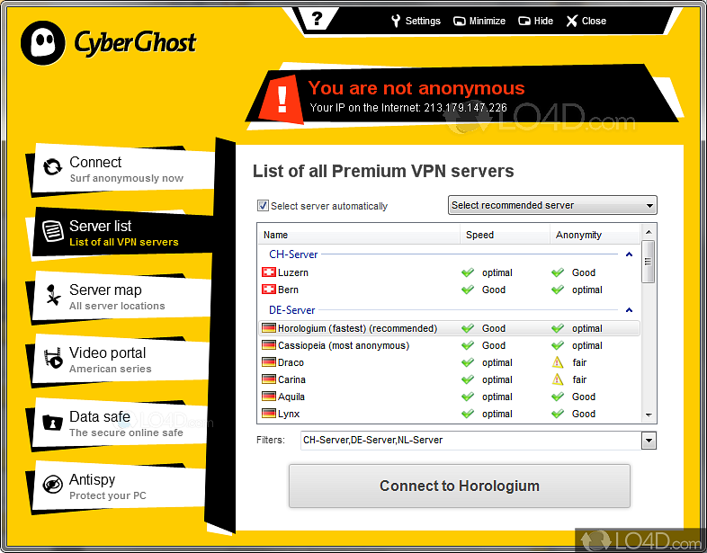 cyberghost vpn proxy download