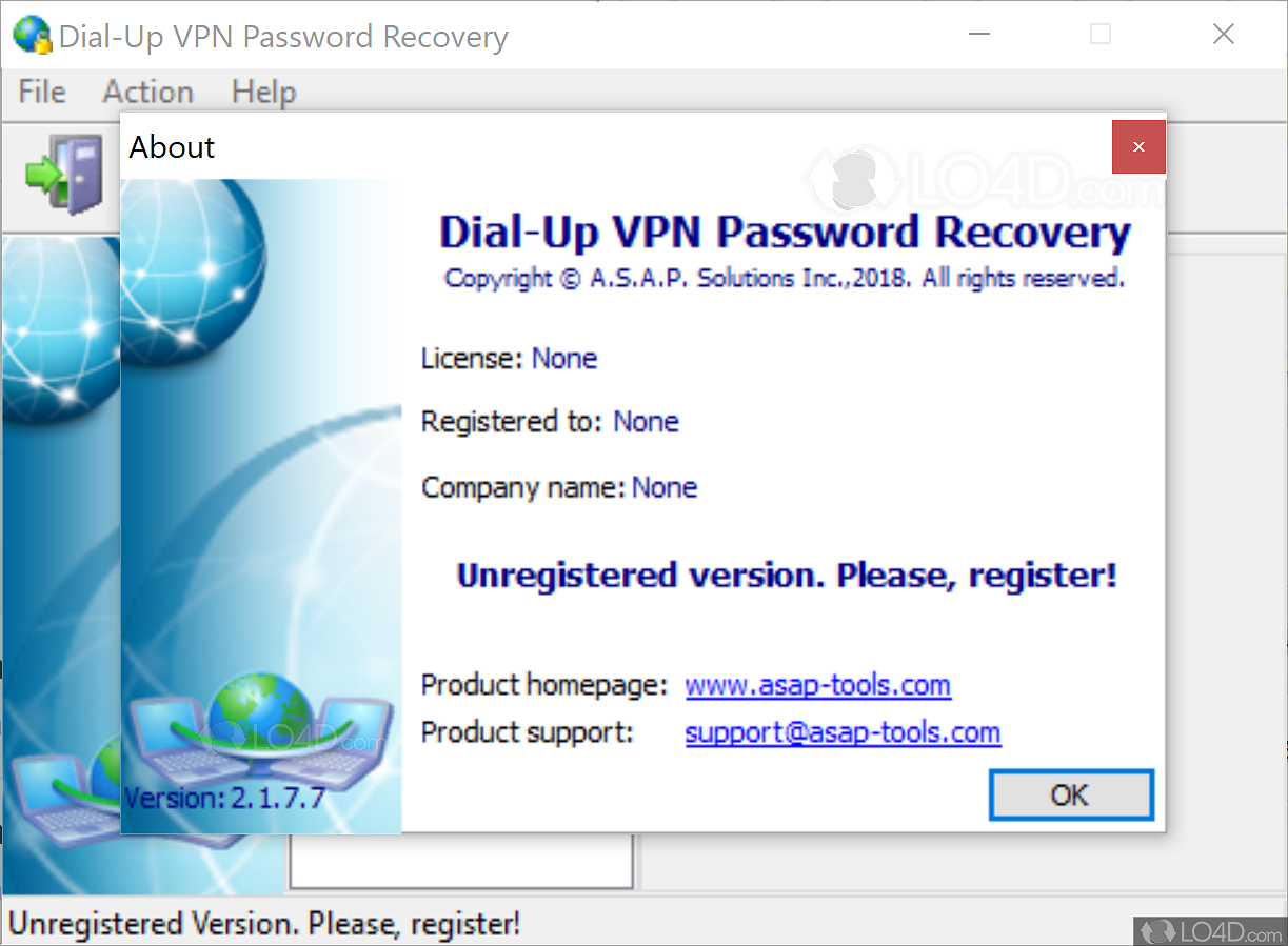 unotelly vpn password recovery