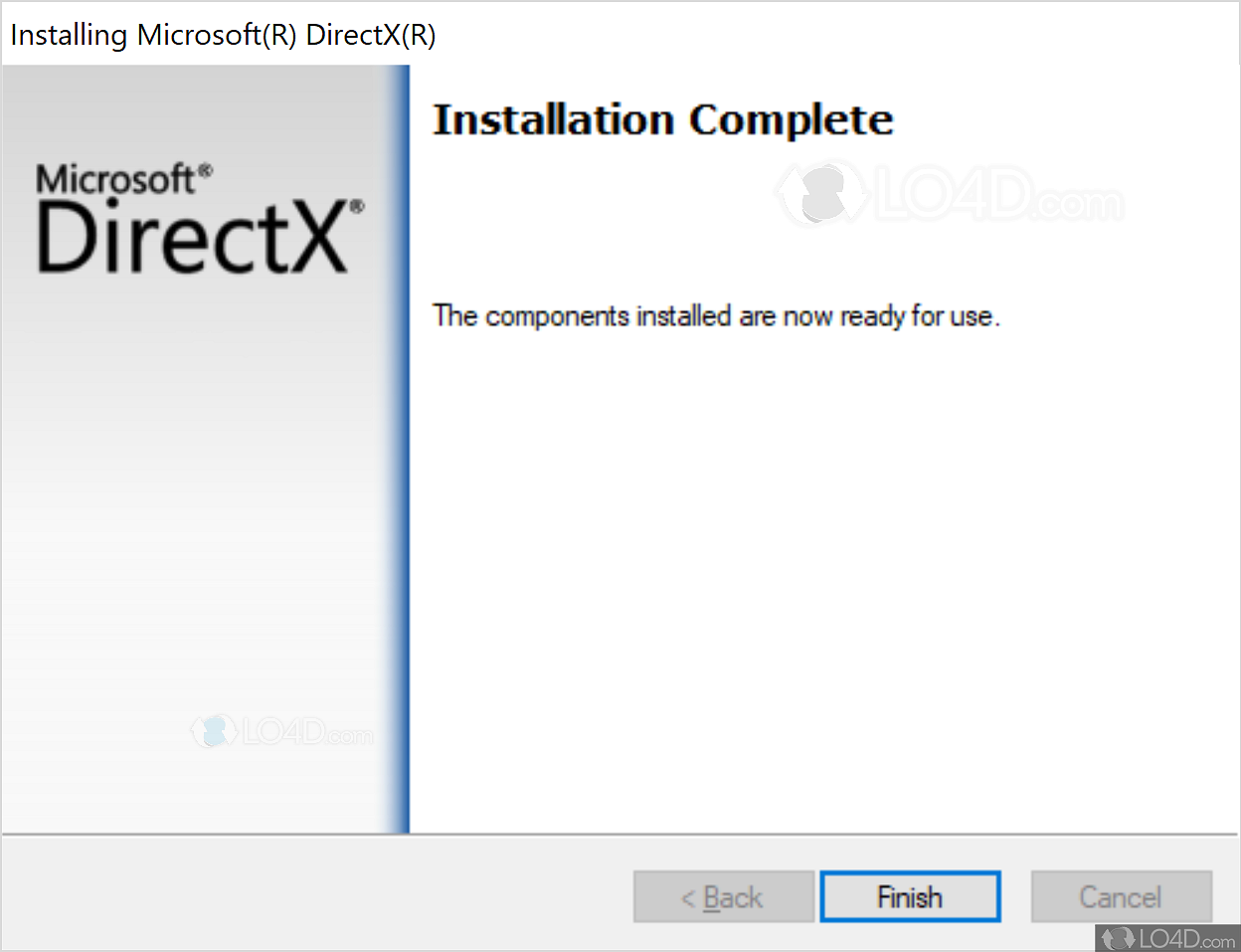 DirectX End User Runtime Web Installer Download