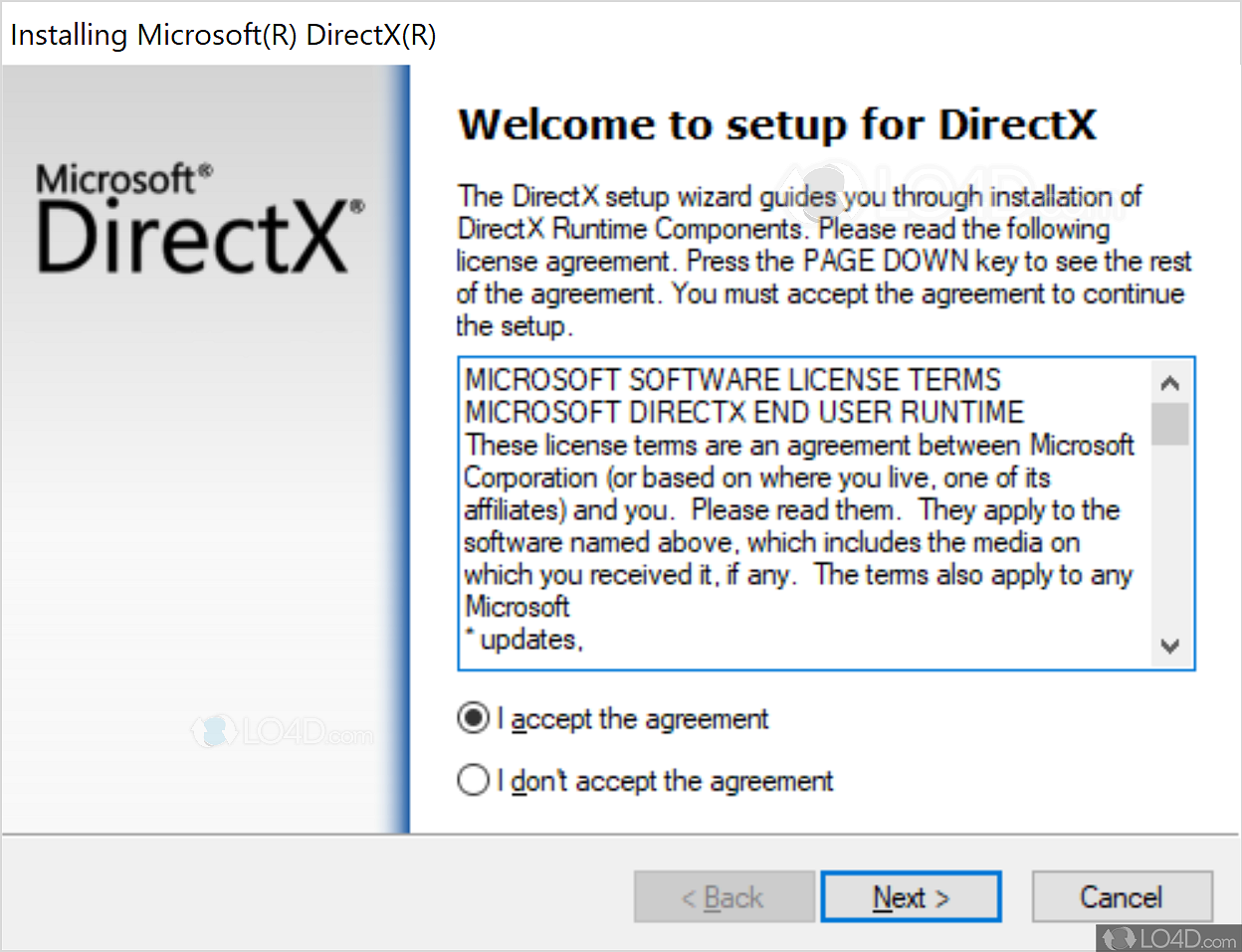 directx end user runtime windows 10 64 bit offline
