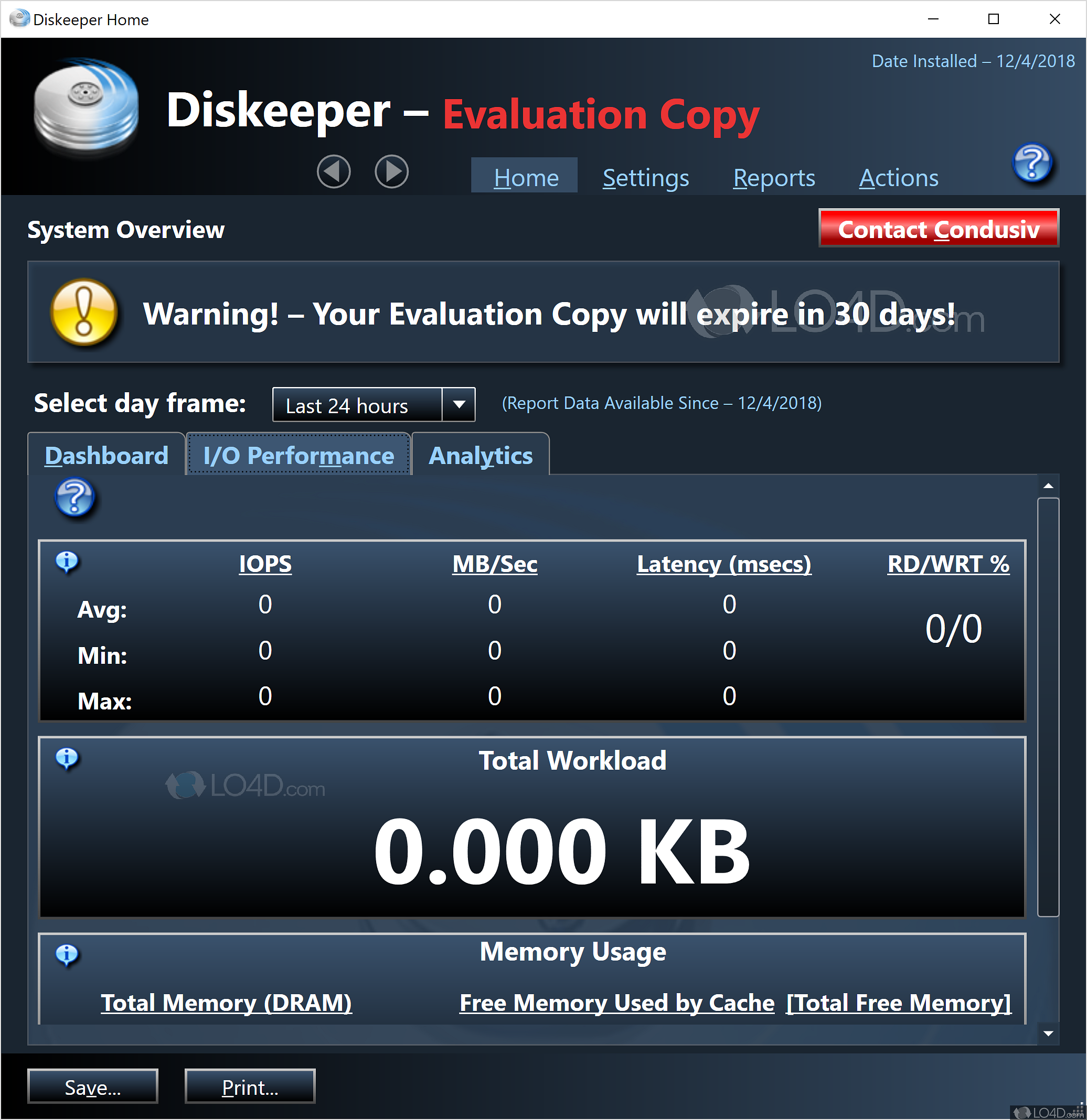 diskkeeper and windows 10