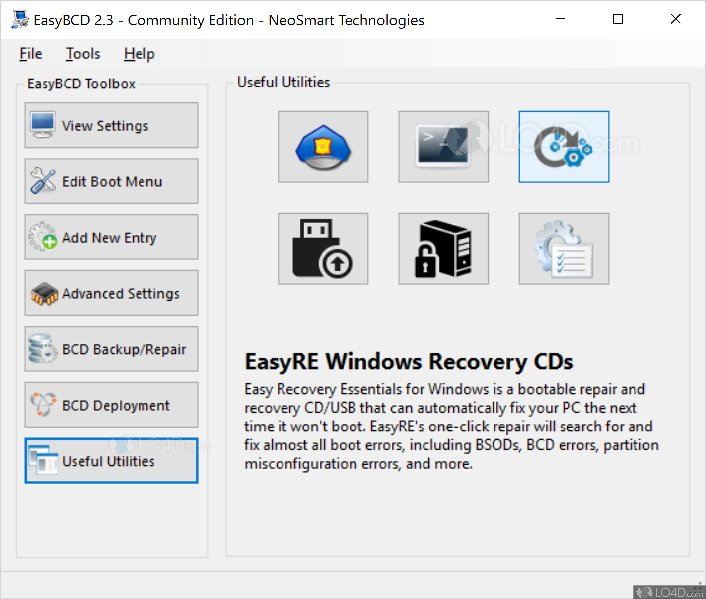 easy recovery essentials windows 7 usb