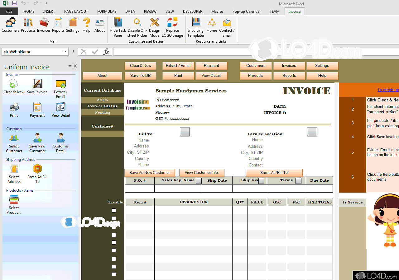 Excel Invoice Template 2003 Lo4d Com