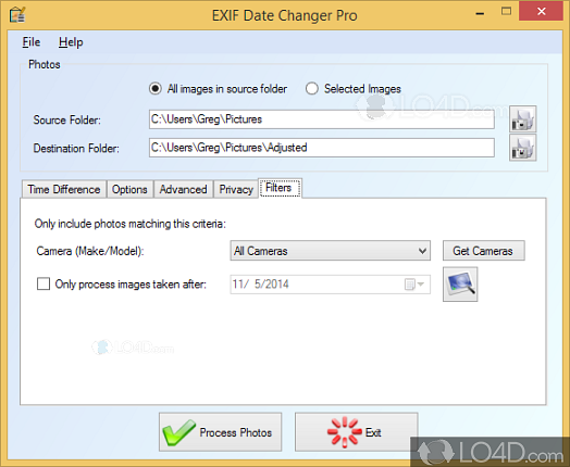 download the new for windows EXIF Sync