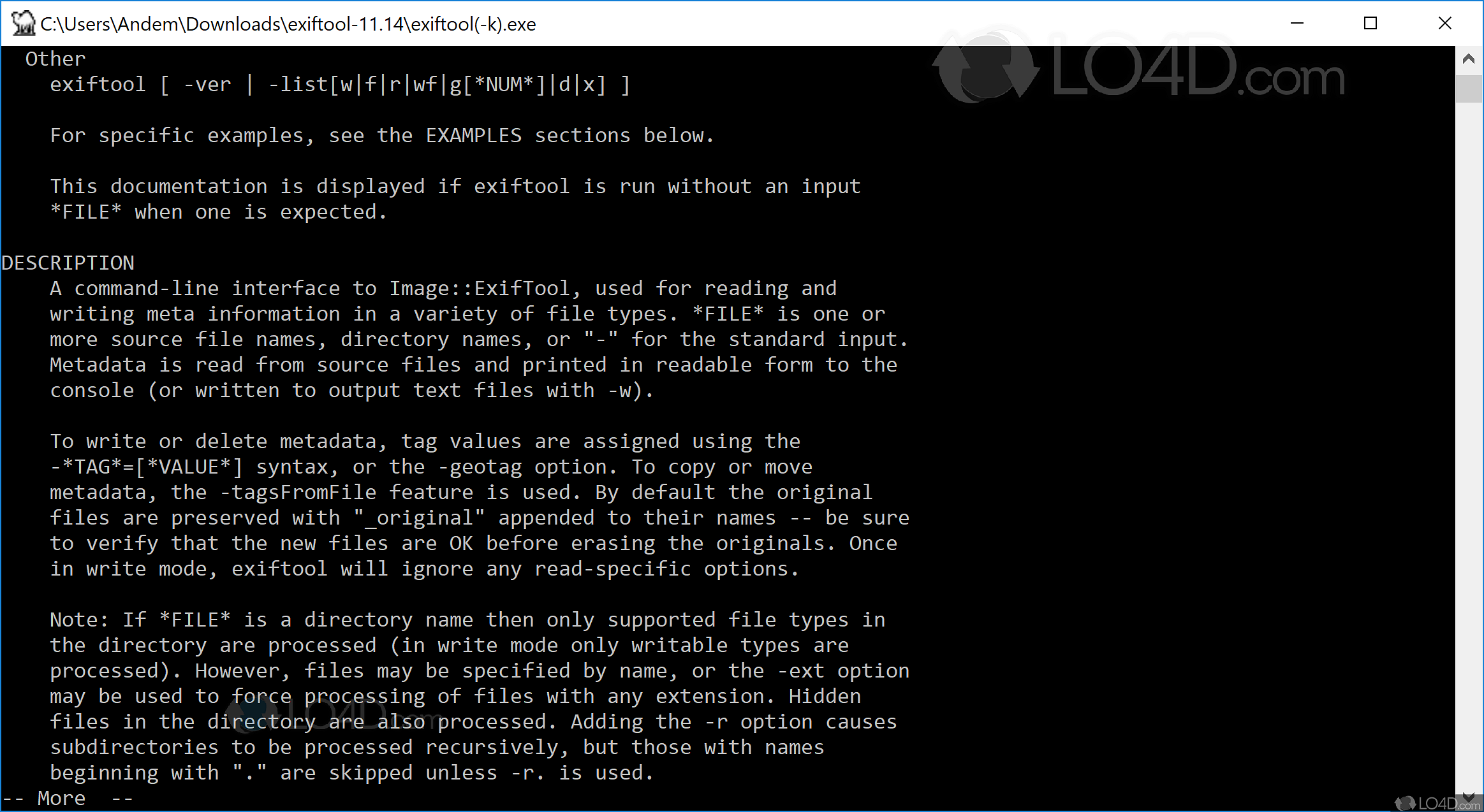 instaling ExifTool 12.67