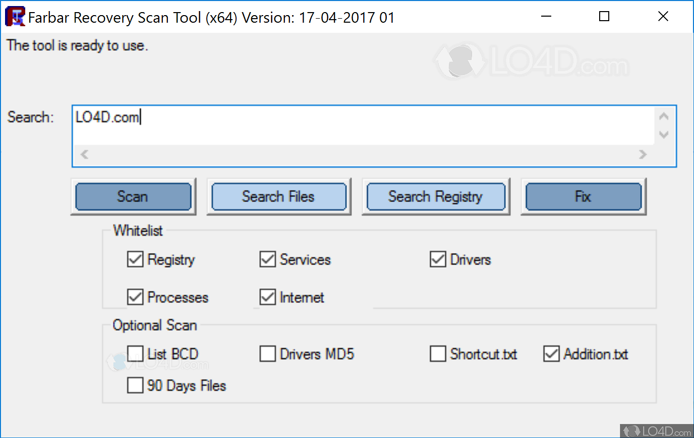 farbar recovery scan tool fix mode