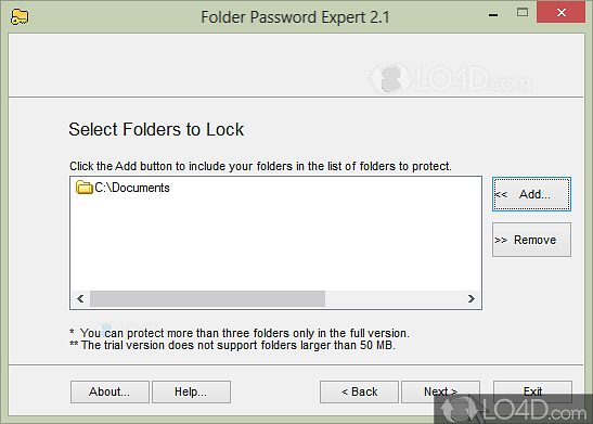 folder password
