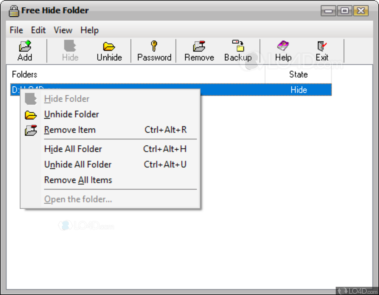 hide files and folders free