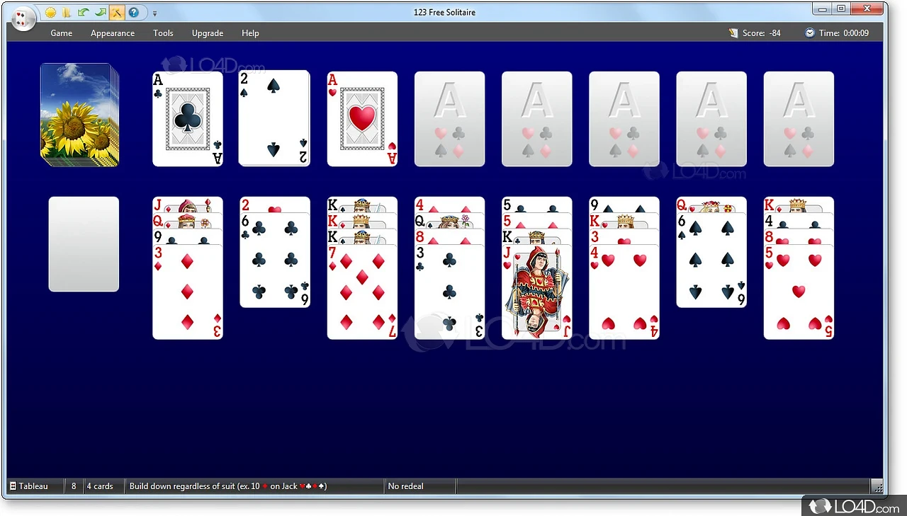 Freecell Solitaire Cards 🕹️ Jogue no Jogos123