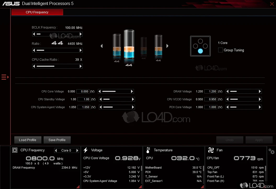 Info about motherboard and tweak - Screenshot of AI Suite III