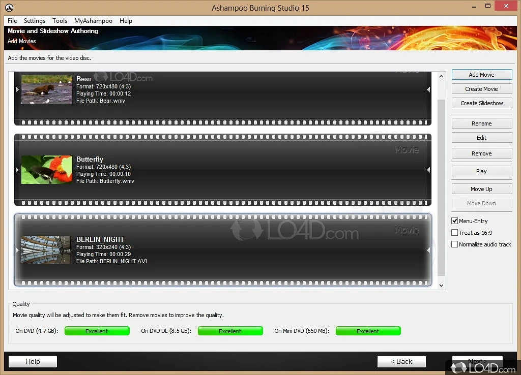 Familiar and user-friendly GUI - Screenshot of Ashampoo Burning Studio