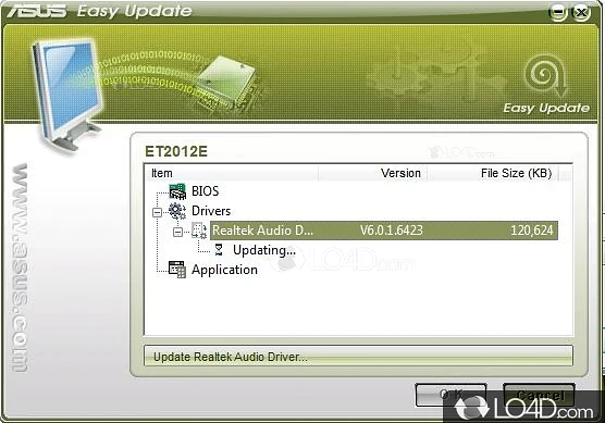 Provides owners of ASUS computers with a means of keeping the installed software up to date with the latest versions - Screenshot of ASUS Easy Update