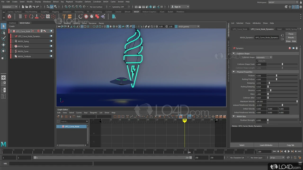 Well-organized and visually appealing interface - Screenshot of Autodesk Maya