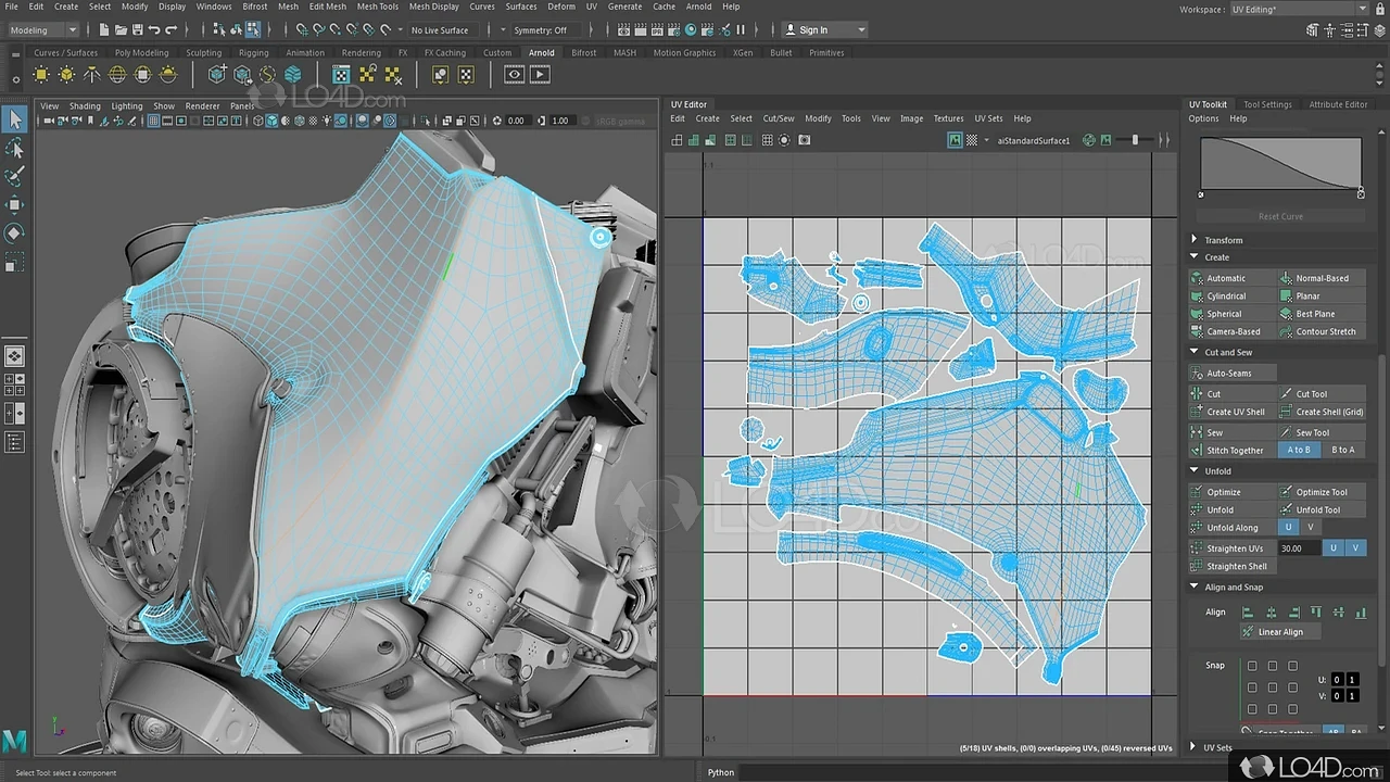 Creating a virtual reality from scratch - Screenshot of Autodesk Maya
