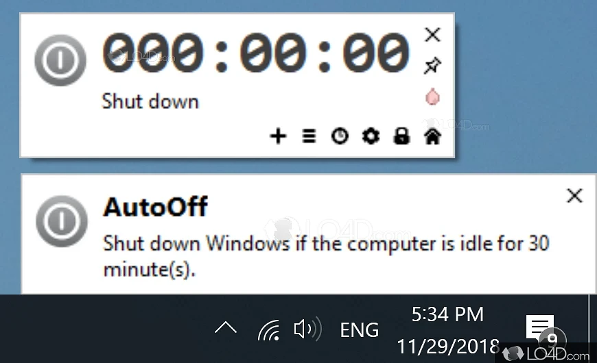 AutoOff Download: Provides multiple possibilities for scheduling power  actions, such as restart, sleep, hibernate or shutdown, but also schedule  launching an app