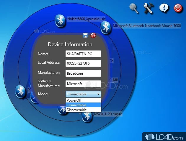 One of the easiest methods to transfer files between devices that can connect with Bluetooth - Screenshot of Bluetooth Radar