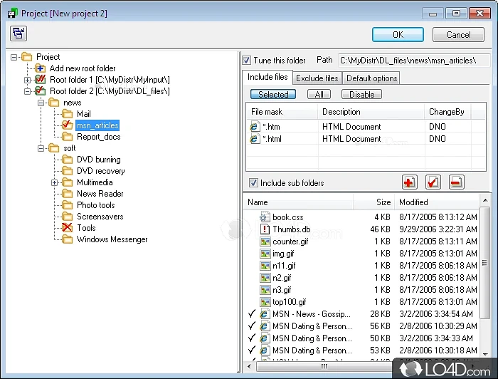 Splits large backup archives into several smaller volumes, allowing saving to removable disks - Screenshot of DFIncBackup Home