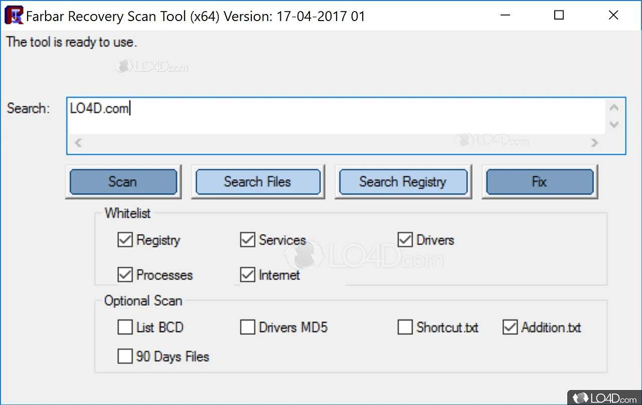 Farbar Recovery Scan Tool - Download