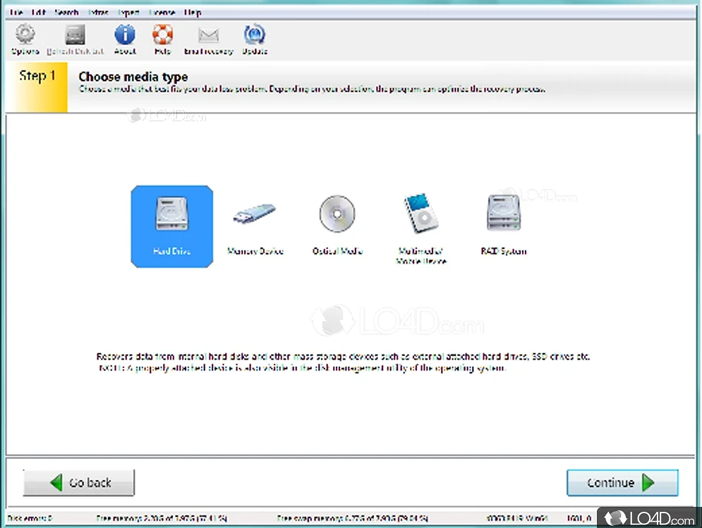 Data Recovery Software for Windows - Screenshot of FILERECOVERY Professional