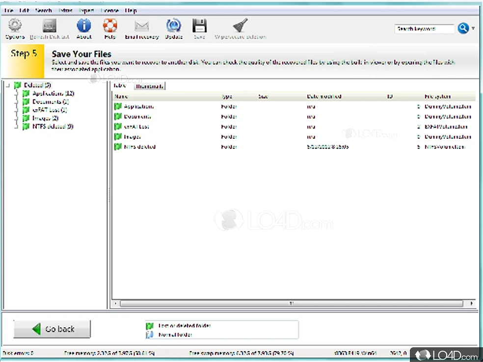 Data Recovery Products designed for recovery from file system failure - Screenshot of FILERECOVERY Professional