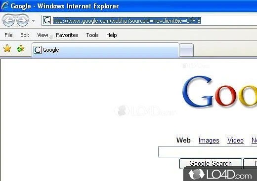 Internet Explorer 7.0: User interface - Screenshot of Internet Explorer 7.0
