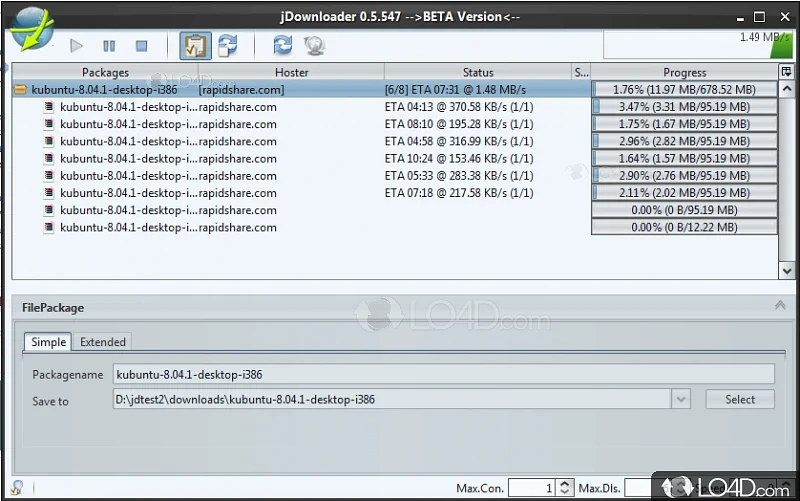 JDownloader:  - Screenshot of JDownloader