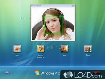 Face login manager that provides a secure way for helping you log in to Windows account by simply looking into a webcam - Screenshot of Luxand Blink!