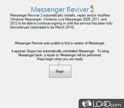 Messenger Reviver: Important - Screenshot of Messenger Reviver