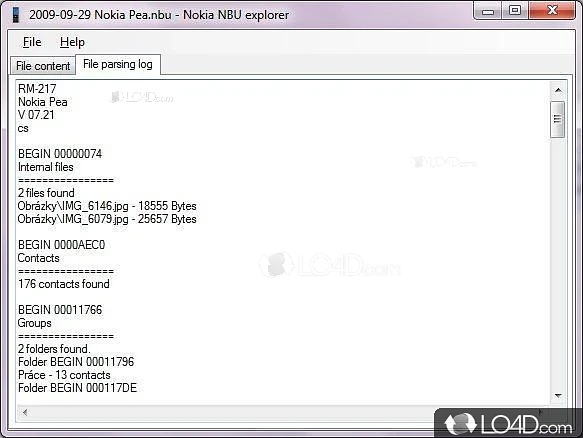 Check out the content stored within backup files - Screenshot of NbuExplorer