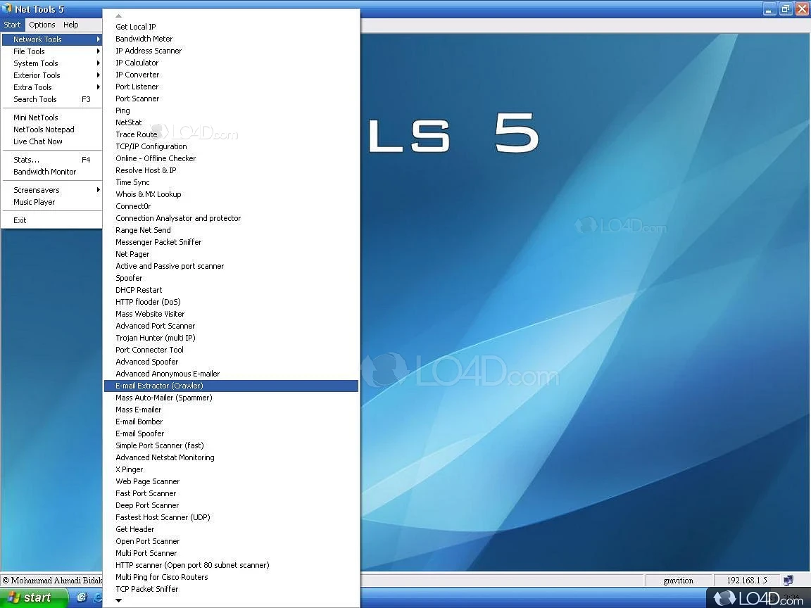 Ping hosts and host ranges - Screenshot of NetTools