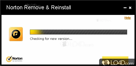 Can remove the majority of Symantec software apps from computer including Norton Antivirus - Screenshot of Norton Remove and Reinstall Tool