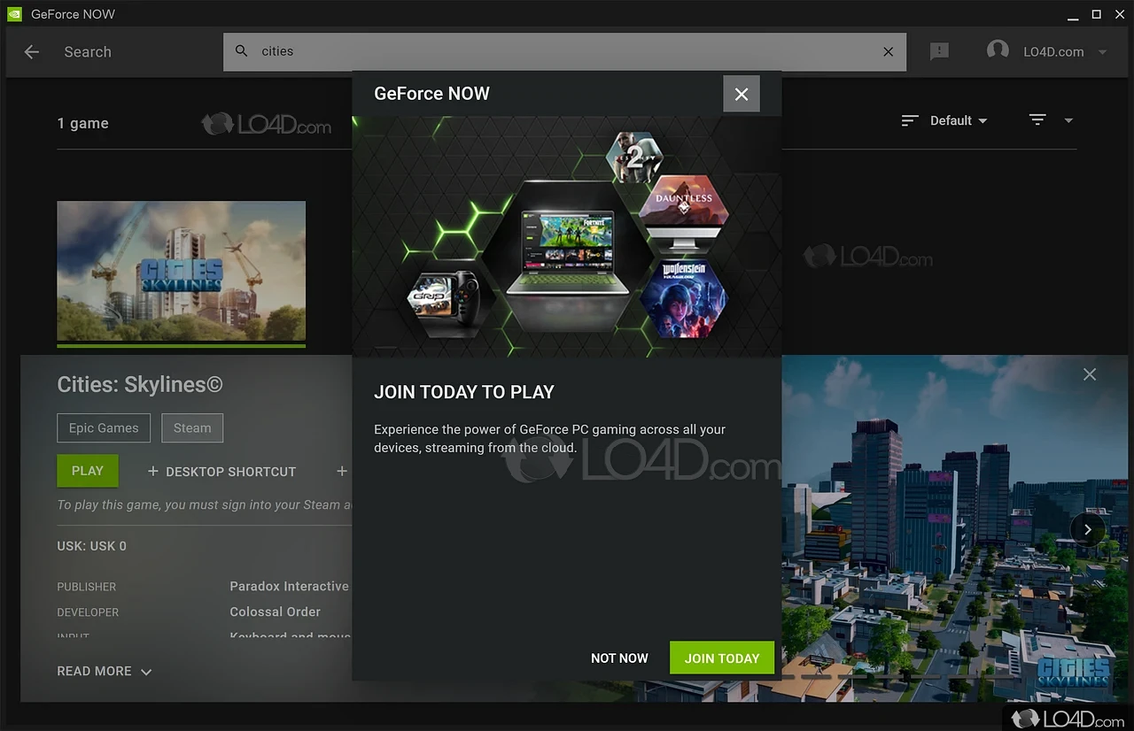 NVIDIA GeForce Now Download