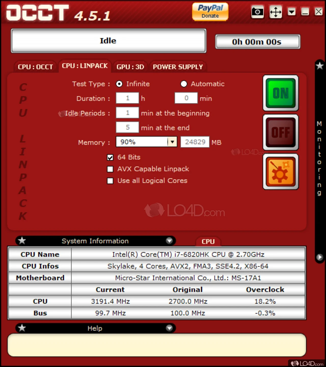 OCBASE/OCCT : Free, all-in-one stability, stress test, benchmark