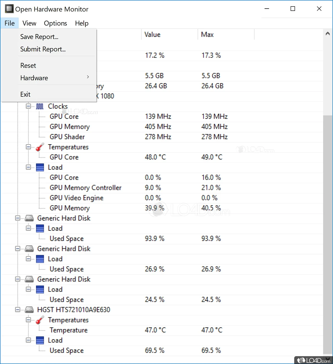 Open Hardware Monitor - Core temp, fan speed and voltages in a free  software gadget