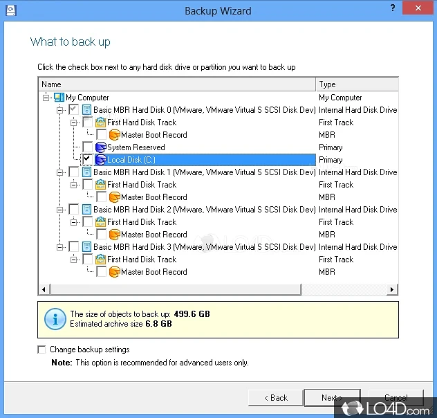 Version of backup software with many advanced features - Screenshot of Paragon Backup & Recovery Free